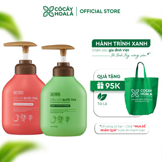 Dầu Gội Thảo Dược Cỏ Cây Hoa Lá Bưởi Trà Dưỡng Tóc Mềm Mượt, Phục Hồi Hư Tổn 350g