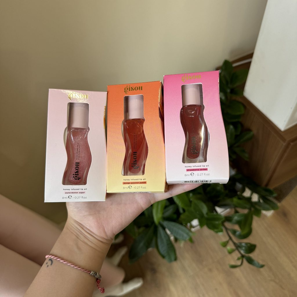 [ Màu Strawberry Sorbet] Dầu dưỡng môi Gisou Honey Infused Lip Oil