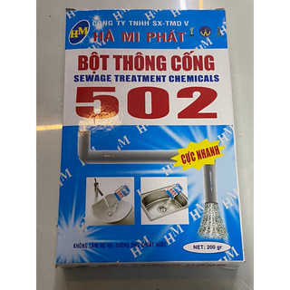 Bột thông cống 502 - bột phân huỷ tắc nghẽn đường ống
