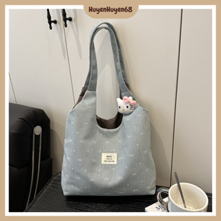 Túi xách Tote nữ họa tiết nơ dễ thương trẻ trung phong cách Hàn Quốc sức chứa lớn, túi xách thời trang H423