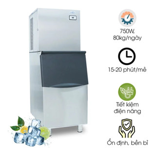 Máy làm đá viên 80KG ZB-300A NEWCOOL - Bảo hành chính hãng 24 tháng