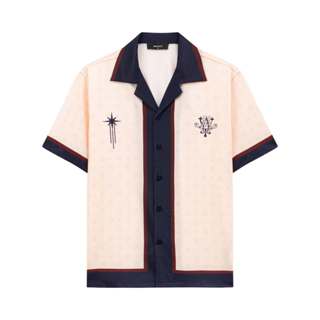 Áo sơ mi unisex MIKENCO Monogram Satin Shirt