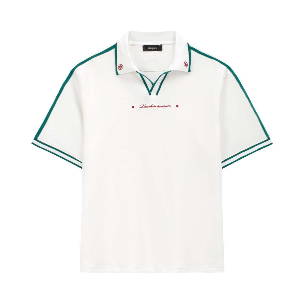 Áo phông có cổ unisex MIKENCO Panel Lines Polo