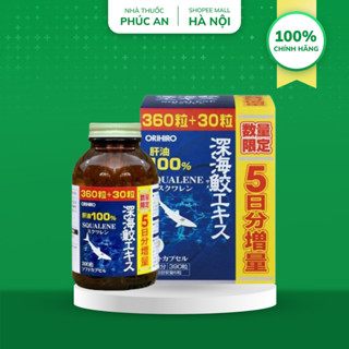  Viên uống dầu gan cá ORIHIRO Deep Sea Shark Liver Oil Extract Capsule Nhật Bản 390 viên hỗ trợ xương khớp tim mạch 