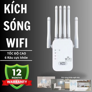 Bộ Kích Sóng WIFI 6 Râu Tốc Độ Cao 1200MBPS Phát Xuyên Tường Kết Nối Xa Mở Rộng Vùng Phủ Sóng, Cải Thiện Tốc Độ mạng WiF