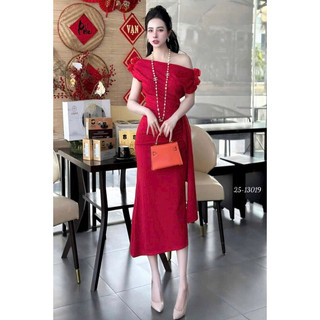 🍒Đầm body lệch vai cách điệu MLXL2XL