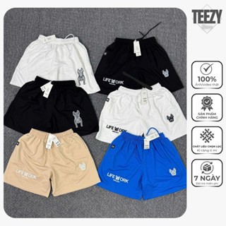 Quần đùi short LI-FE WO.RK form nam vải nỉ mềm 2 lớp dày dặn, cạp chun co dãn, hình thêu cao cấp chắc chắn sắc nét mã 42