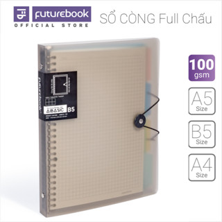 Sổ còng binder FUTUREBOOK Full chấu - A5 20 chấu, B5 26 chấu, A4 30 -120 trang giấy 100gsm