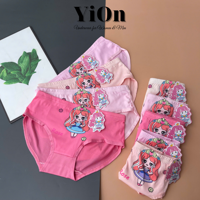 Combo quần lót bé gái dễ thương co dãn tốt thoải mái cho bé BG01 Red Store