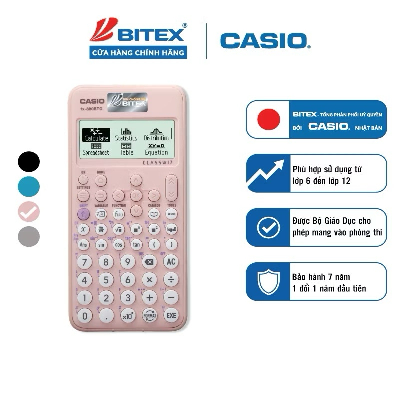 Máy Tính Học Sinh Casio FX-880BTG Mới Nhất