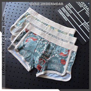 Combo 3 quần lót nam boxer, sịp đùi nam lưng to 5cm chất cotton mềm mịn mát thấm hút tốt WIND BÀI