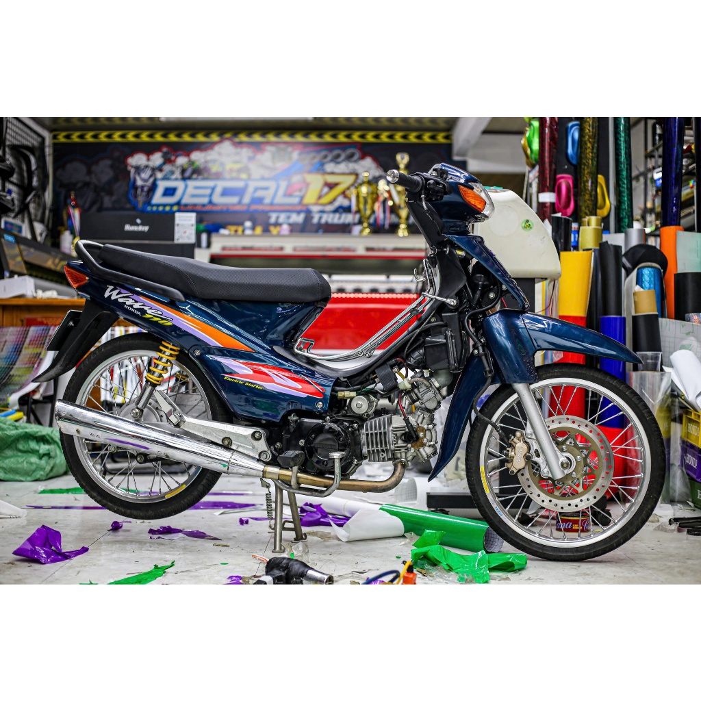 TEM RỜI WAVE THÁI XANH NHỚT S 110 DECAL 3 LỚP