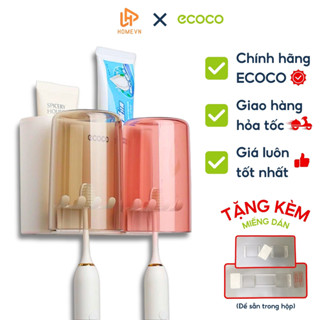  Kệ Để Bàn Chải Kem Đánh Răng ECOCO 2-3-4 Cốc Bộ Nhả Kem Đánh Răng Tự Động ECOCO Cao Cấp Chính Hãng 