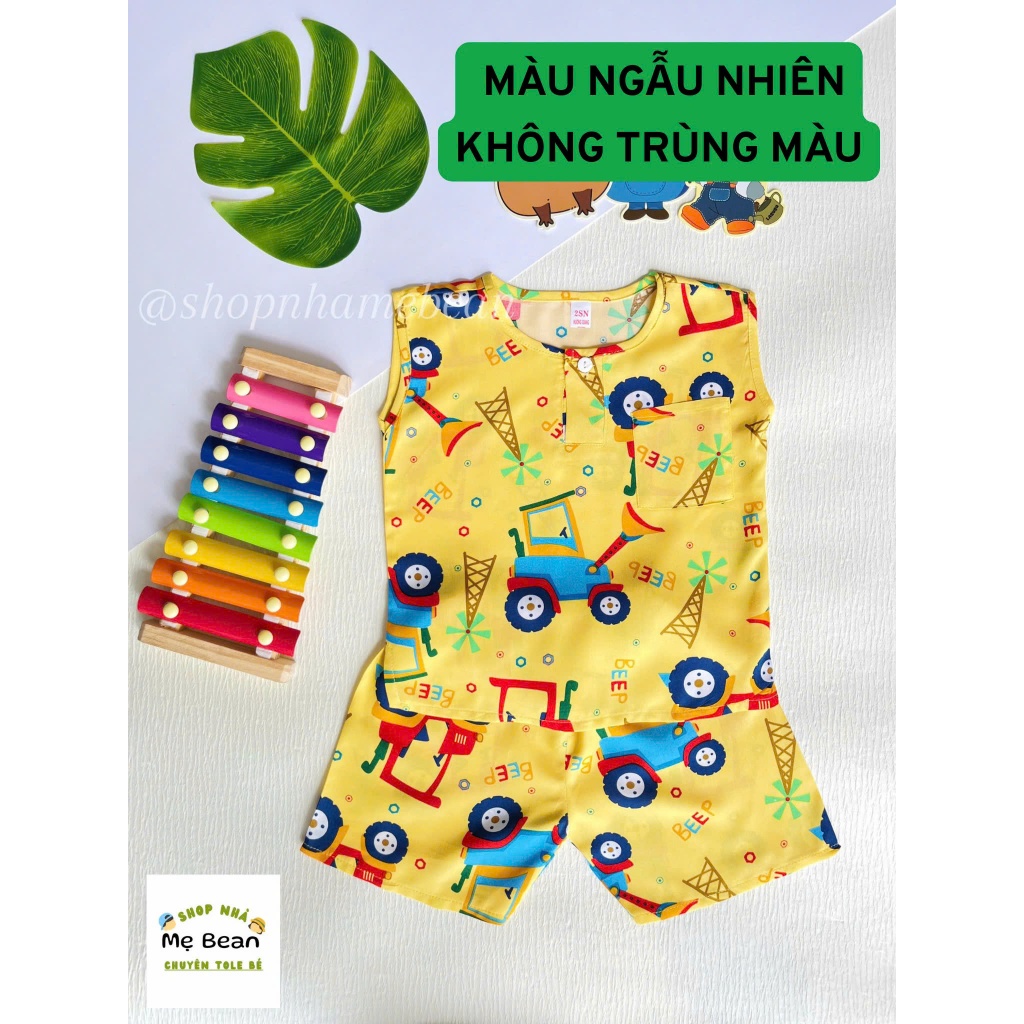 BỘ ĐỒ TOLE BÉ TRAI - SÁT NÁCH QUẦN ĐÙI (TOLE/LANH 2 DA LOẠI 1)