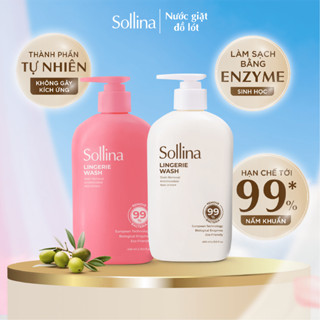 Nước giặt đồ lót chuyên dụng Sollina 400ml Hương Ngọt Dịu - Giúp khử mùi, kháng khuẩn