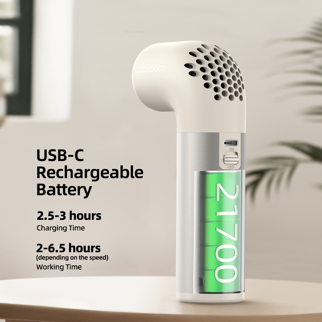 Quạt mini turbo ống nước tốc độ cao Goojodoq công suất gió 10X, có thể điều chỉnh 100 tốc độ, tay cầm bằng hợp kim nhôm | BigBuy360 - bigbuy360.vn