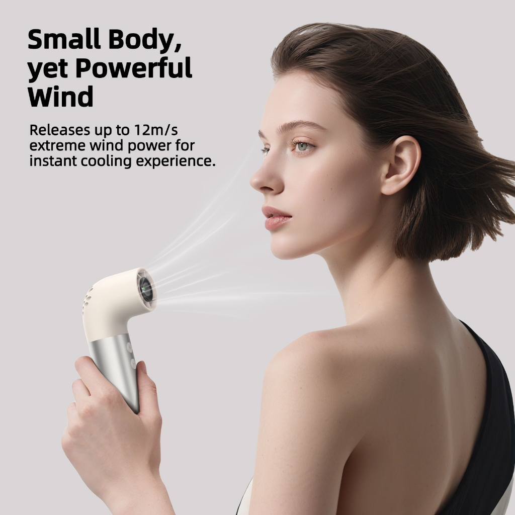 Quạt mini turbo ống nước tốc độ cao Goojodoq công suất gió 10X, có thể điều chỉnh 100 tốc độ, tay cầm bằng hợp kim nhôm | BigBuy360 - bigbuy360.vn