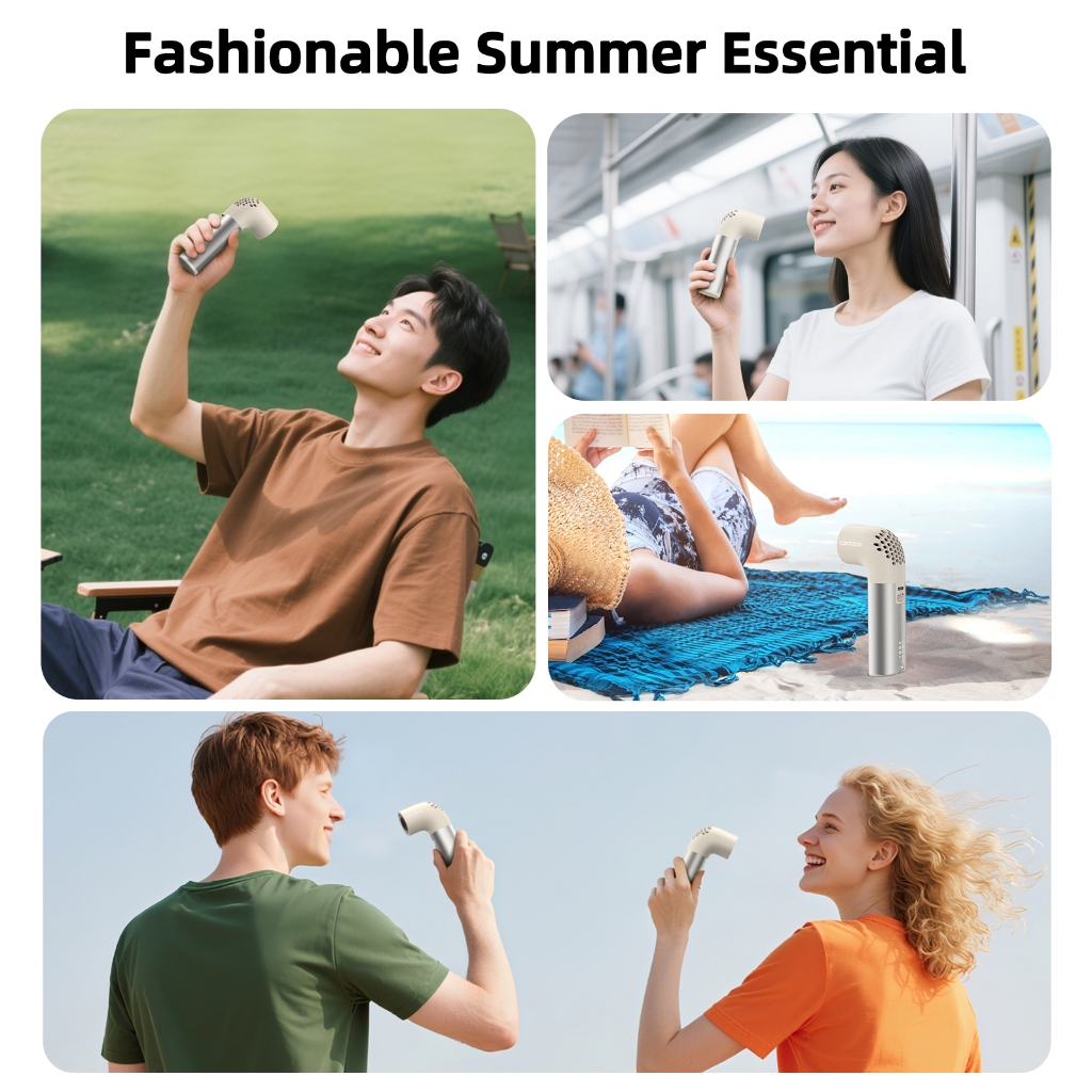 Quạt mini turbo ống nước tốc độ cao Goojodoq công suất gió 10X, có thể điều chỉnh 100 tốc độ, tay cầm bằng hợp kim nhôm | BigBuy360 - bigbuy360.vn