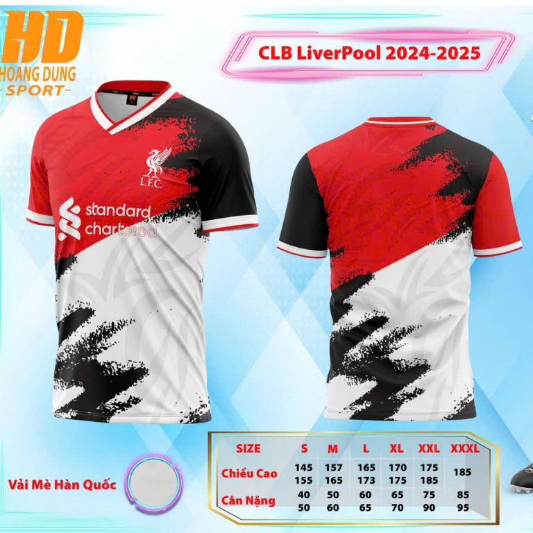 Bộ quần áo bóng đá CLB Liverpool Trắng Đỏ Siêu Đẹp – Đồ đá banh 2025