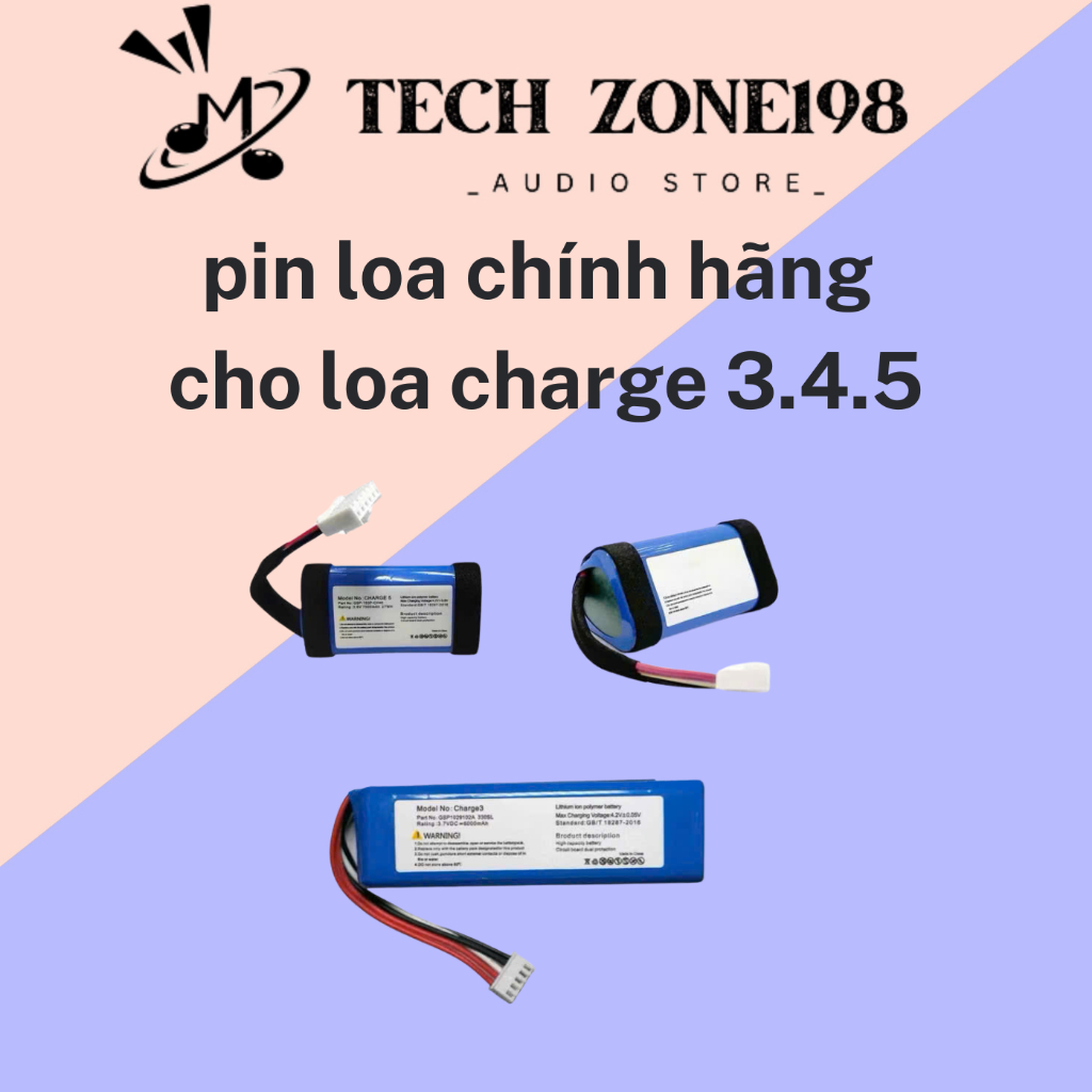Pin loa bluetooth JBL charge 2/3 - charge 4 - charge 5 chính hãng