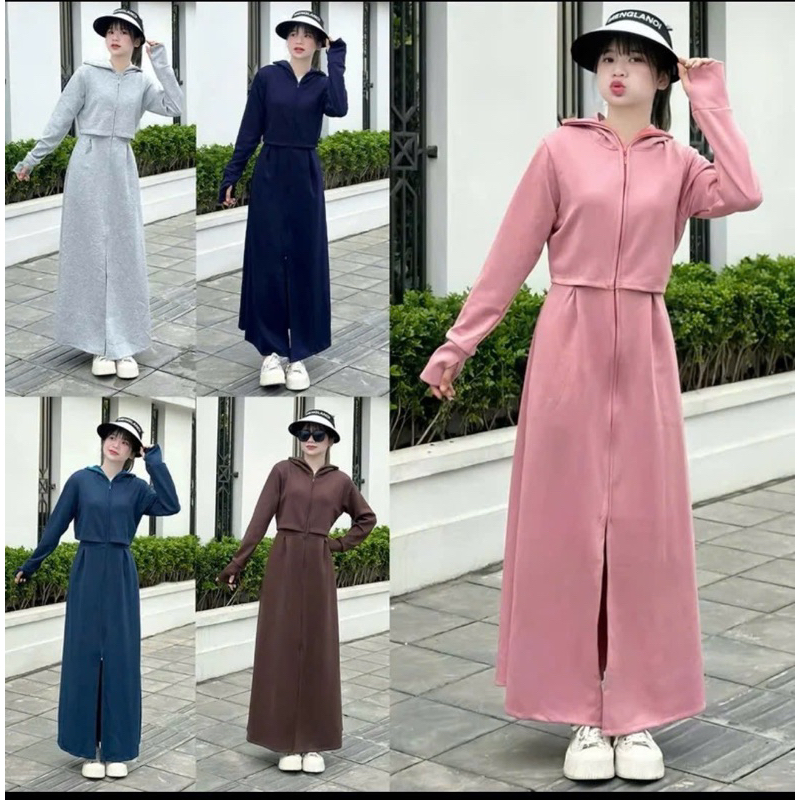 Áo chống nắng nữ toàn thân croptop chất vải UMi