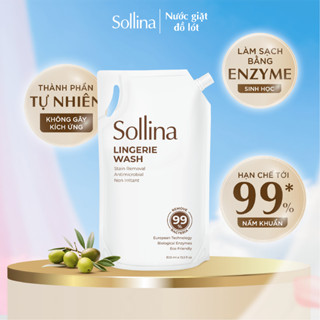 Túi 800Ml Refill Nước Giặt Đồ Lót Chuyên Dụng Sollina Giúp Khử Mùi, Kháng Khuẩn, An Toàn Cho Da