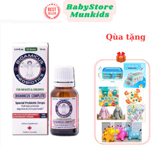 Bioamicus men vi sinh 10 chủng cải thiện tiêu hoá, tăng cường hấp thu, dùng cho bé từ 0 tháng tuổi, lọ 10ml chính hãng