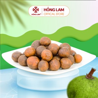 Ô mai (xí muội) sấu non Hồng Lam, dạng hộp, gói. Có vị chua, ngọt, giòn hộp