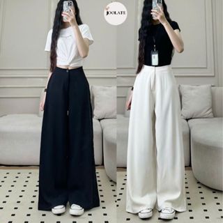 Quần tây ống rộng 33cm Joolate phom hơi loe nữ cạp cao chất GOLD hàn hack dáng 454 P9K8