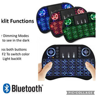 Bàn phím BLUETOOTH không dây mini keyboard kiên chuột cảm ứng đa năng wireless KÈM CỔNG USB 2.4G