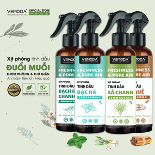 Xịt phòng tinh dầu Sả Chanh, Bạc Hà, Quế VEMODA giúp thơm phòng, xua đuổi muỗi côn trùng, khử mùi