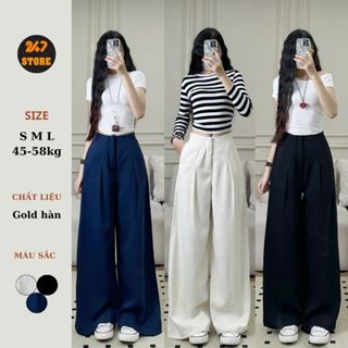Quần Tây Ống Suông Ly To Chất GOLD Hàn Cao Cấp 247store Dài Phủ Chân 453