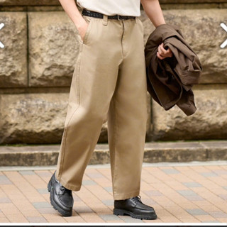 Quần dài kaki nam ống rộng wide fit chất cotton dày dặn UIN xuất xịn