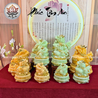 Cóc tỳ hưu bột đá vip hàng loại 1,Tỳ hưu phong thuỷ, Cóc ngậm tiền chiêu tài lộc chất liệu đá đúc Đài loan