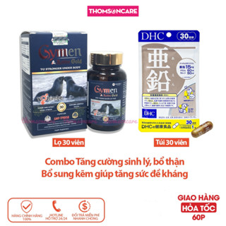  Combo Tăng cường sinh lý Gymen 30 viên và DHC Kẽm 30 viên -  Liệu trình 1 tháng  tăng cường sức đề kháng - Thomsoncare 