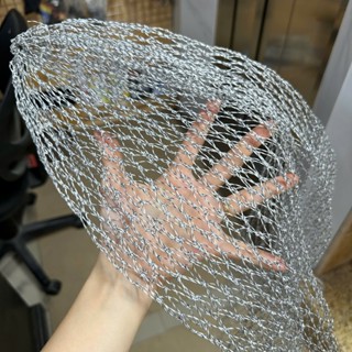  Lưới vợt câu cá thay thế màu ghi carbon sợi đan mắt dày 