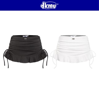 Chân váy kiểu nữ ôm đuôi cá DKMV rút dây thân váy logo Cá đáng yêu kèm quần trong đen, trắng Blush Mini Skirt| K-V5