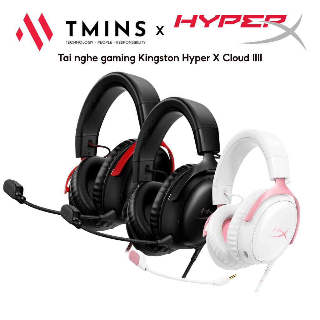 Tai nghe gaming Kingston Hyper X Cloud III - Hàng chính hãng