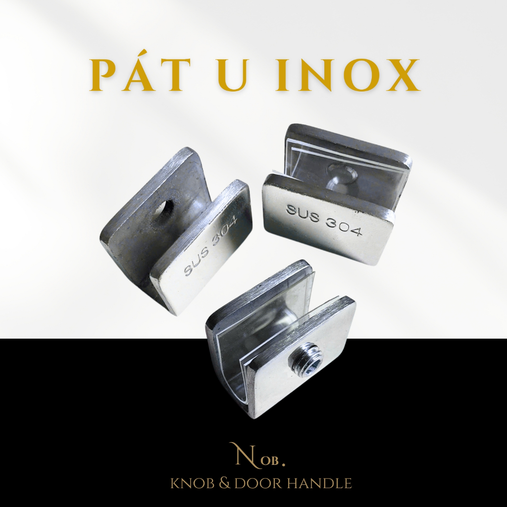 [3cm] Pát chữ u kẹp kính - Pass kẹp kính - Bát U kẹp kính - Pass nhôm kẹp kính 3F