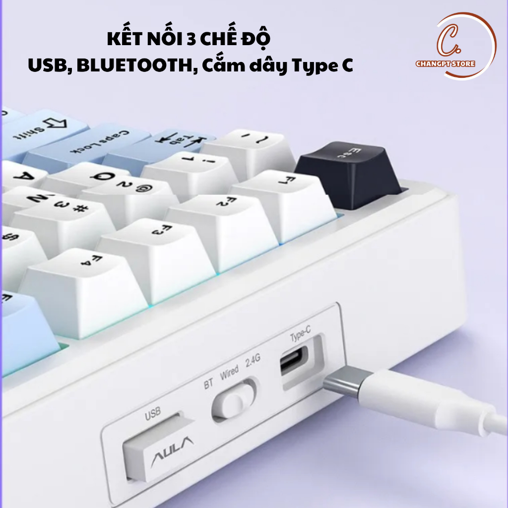 AULA F75 MAX | MÀN HÌNH LCD | BÀN PHÍM CƠ 3 MODE KẾT NỐI | MẠCH XUÔI | BigBuy360 - bigbuy360.vn