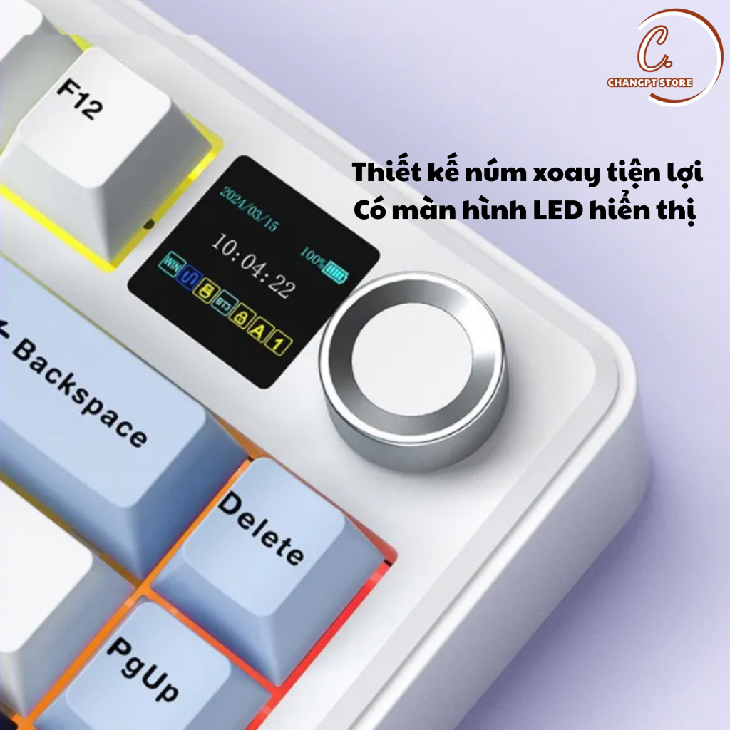 AULA F75 MAX | MÀN HÌNH LCD | BÀN PHÍM CƠ 3 MODE KẾT NỐI | MẠCH XUÔI | BigBuy360 - bigbuy360.vn