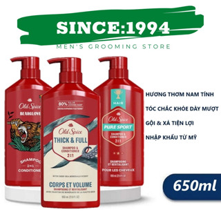 Dầu Gội - Xả Old Spice 650ml nhiều mùi hương – Sạch gàu, Tăng độ phồng