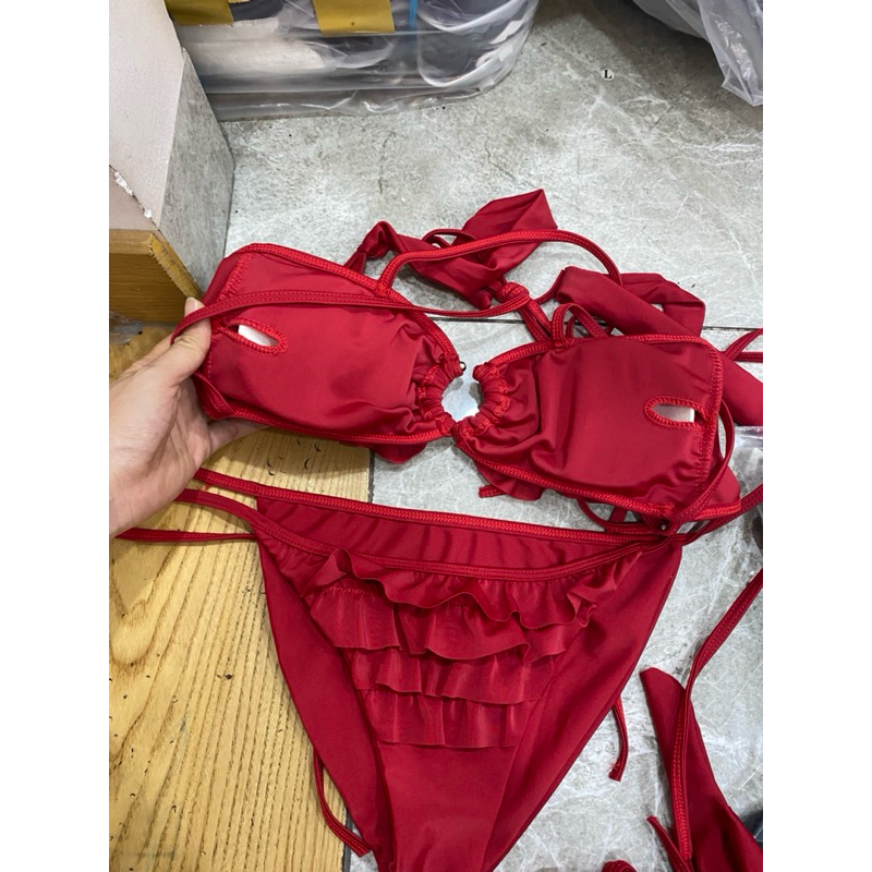 Bikini đi biển, bộ đồ  bơi 2 mảnh bèo đính hoa quyến rũ khoe trọn số đo 3 vòng Lanbishop | BigBuy360 - bigbuy360.vn