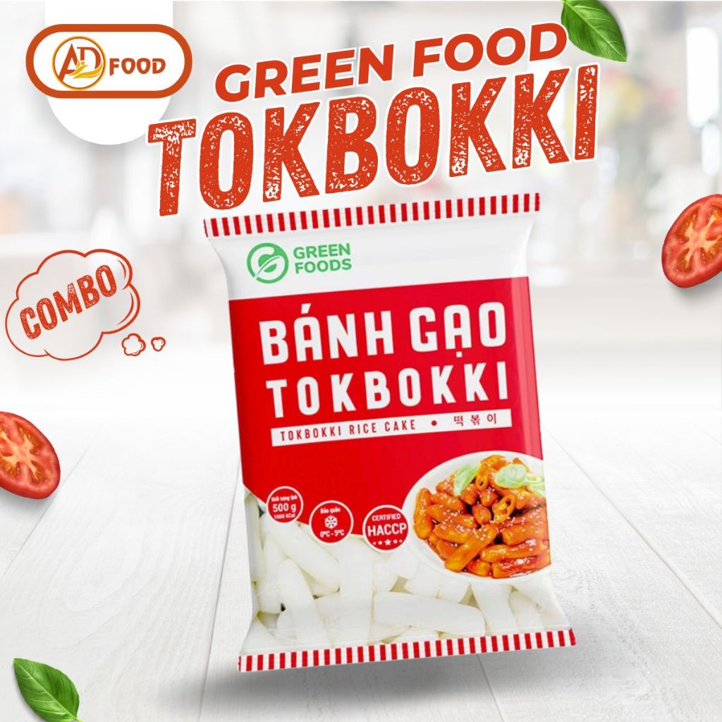 Combo 1kg Bánh gạo Tokbokki Hàn Quốc loại ngon-nguyên liệu nấu bánh bánh sốt cay, sốt phô mai, lắc