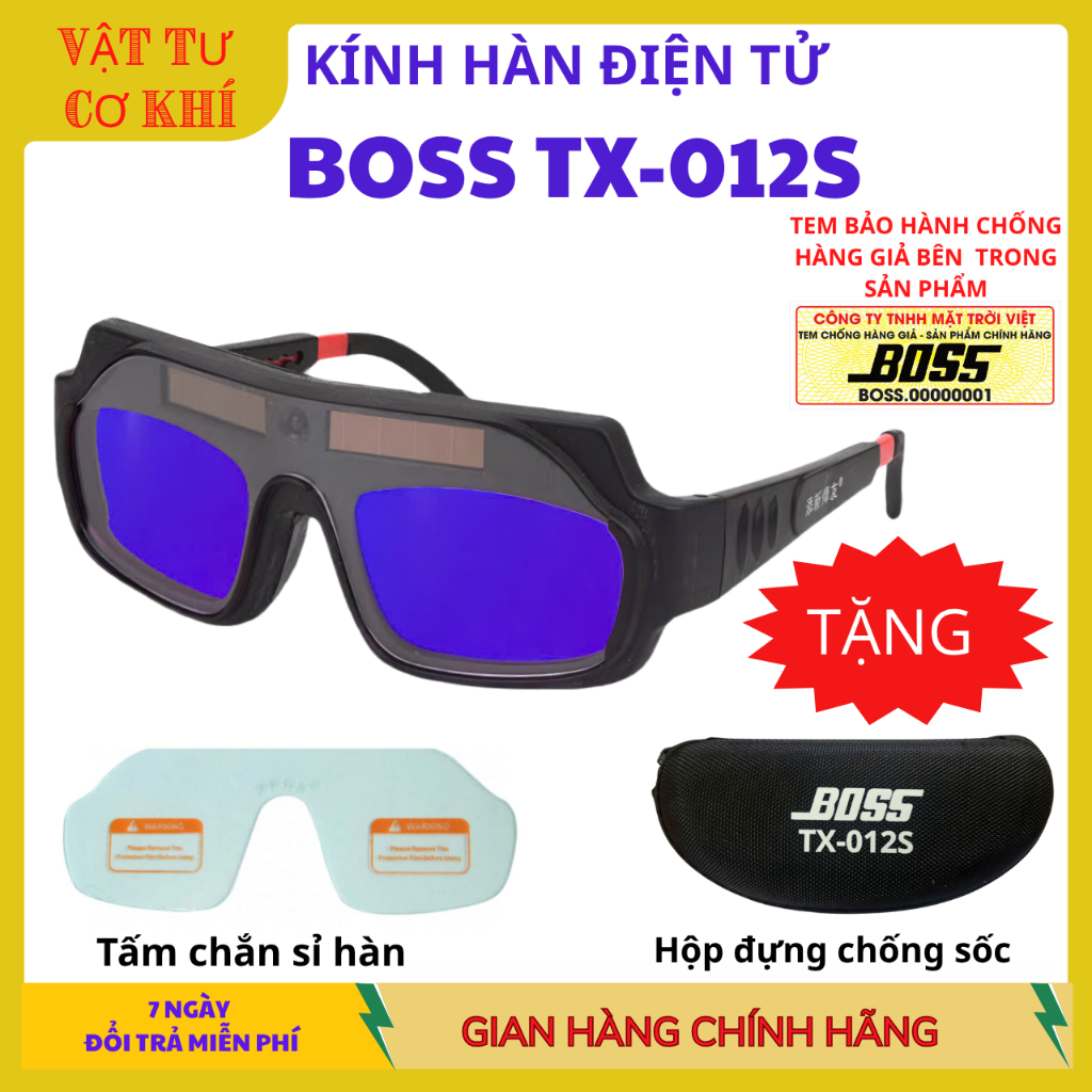 Kính hàn điện tử Boss TX012S, hàng công ty chính hãng