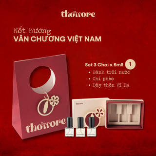 Set Nước Hoa Thơmore Khám Phá EDP 3 Chai x 5ml - Dầu Thơm Lưu Hương 8-12h | BST Văn Chương Việt Nam