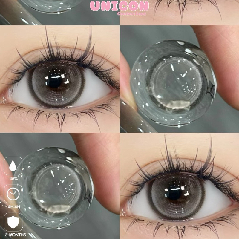 Lens Mắt Kính Áp Tròng xám tây bubble baby gray Dia 14.2mm Gdia 13.4mm
