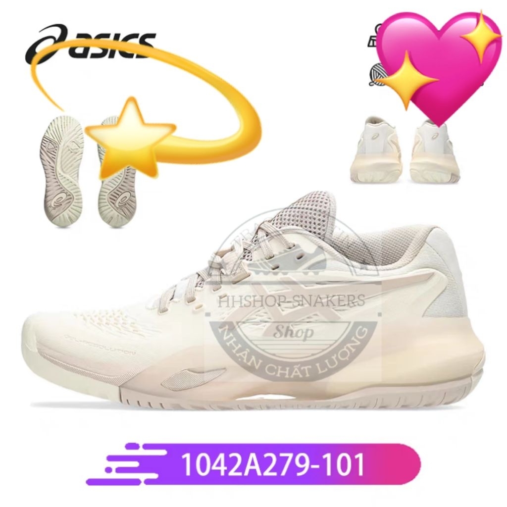 Giày Asics Gel-Resolution X ‘Cream Mineral Beige’ Sneaker Chạy Bộ Tennis/Pickleball/Walking