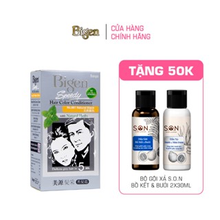 Thuốc Nhuộm Tóc Phủ Bạc Tại Nhà Bigen Xám - Phủ Bạc Thảo Dược, Dưỡng Tóc Mềm Mượt 80ml