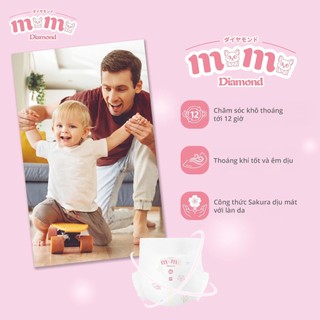 [Quà Nhỏ]COMBO 2 Bịch Bỉm Tã Dán/Quần MOMO DIAMOND Hoa Anh Đào Cao Cấp(Đủ Size)